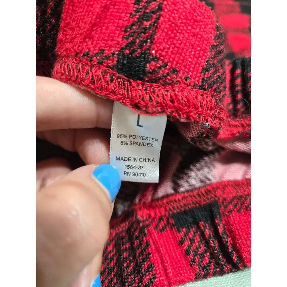 Unknown brand large women's red and black pajama pants